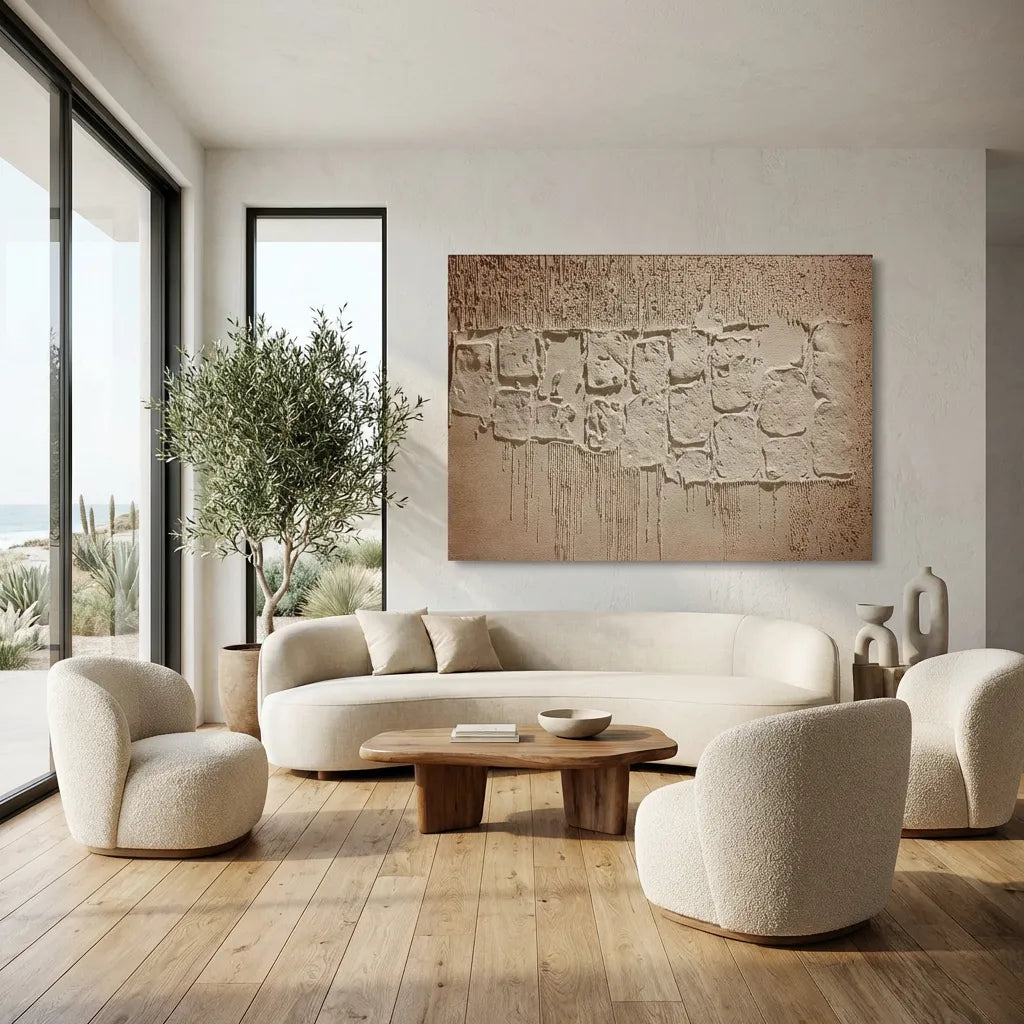 Desert Echo Earth Texture Abstract Relief Art PM#3630