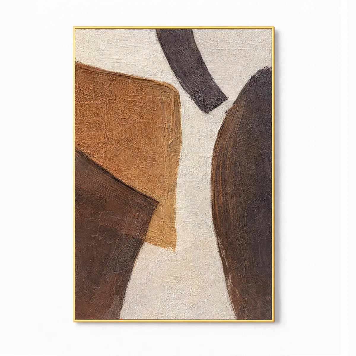 Earth-Tone Geometric Abstract Painting AA#0283