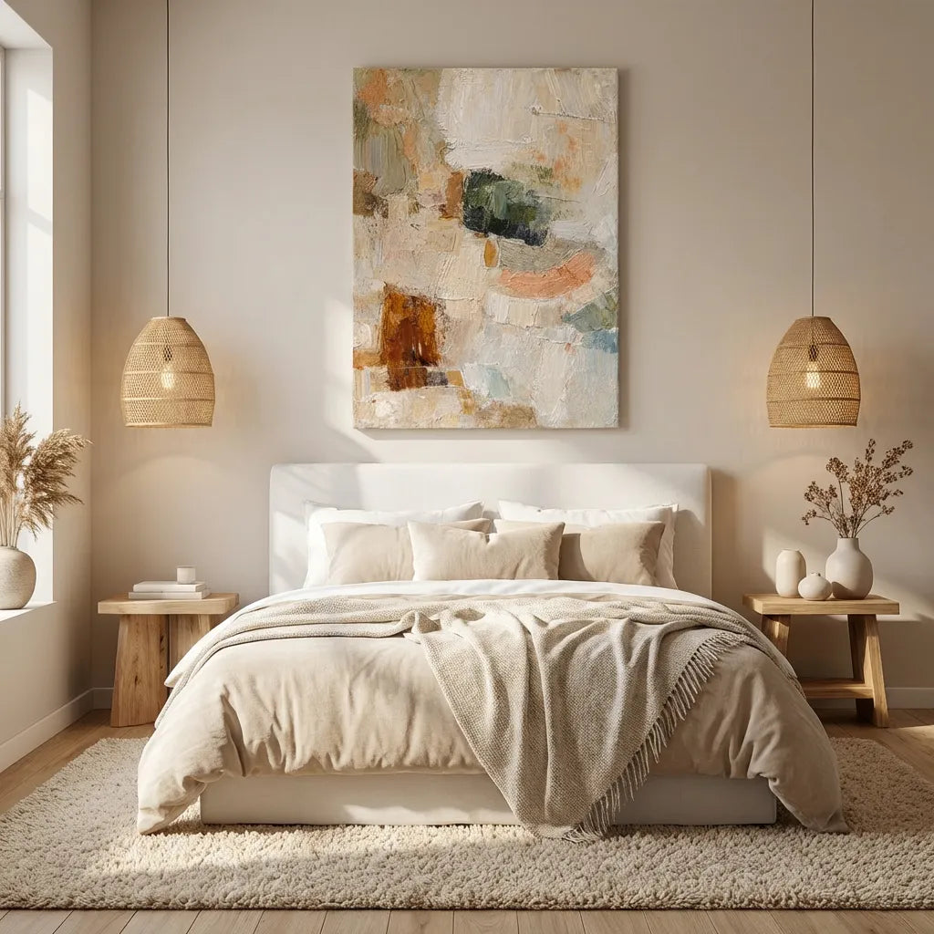 Earthy Neutral Abstract Painting AA#0265