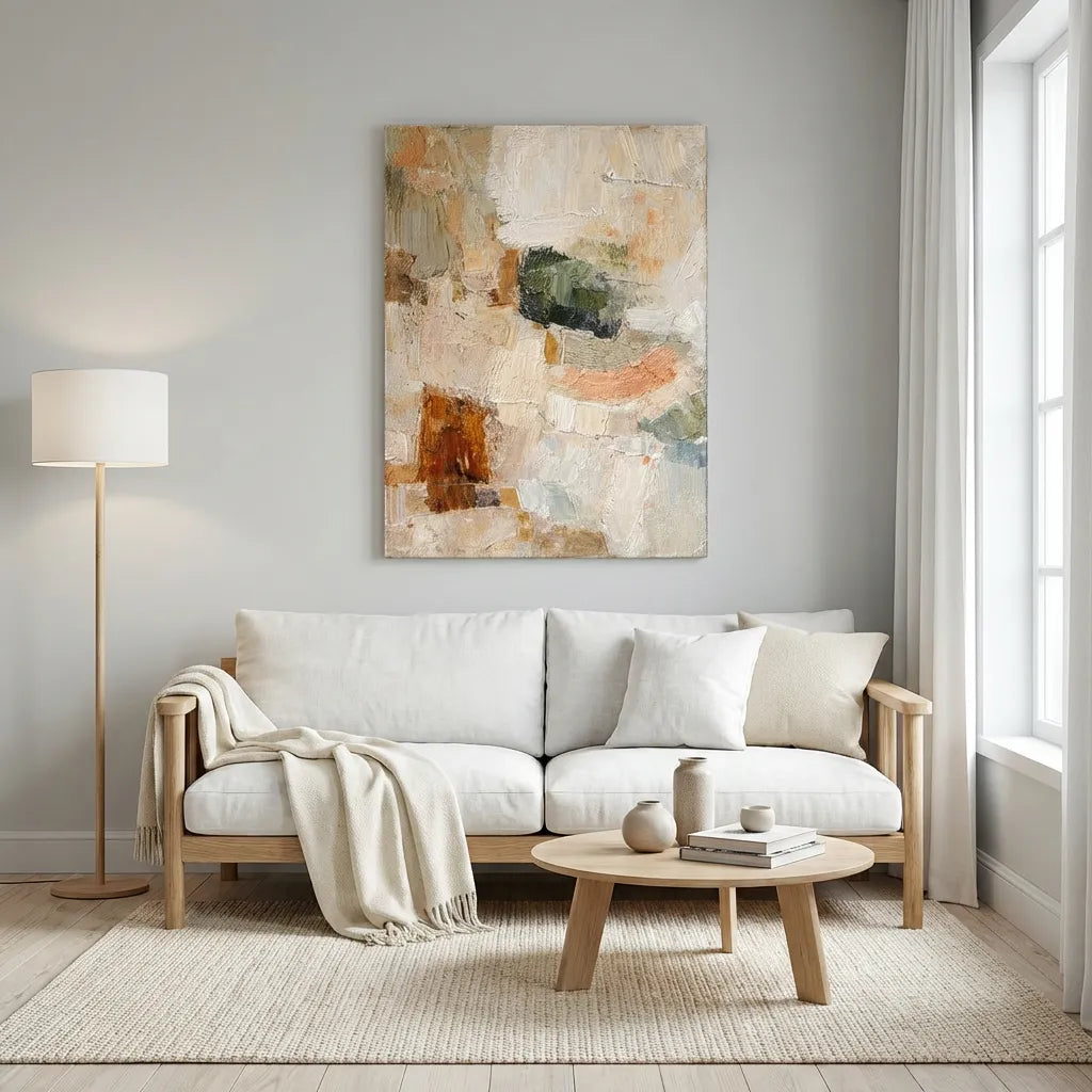 Earthy Neutral Abstract Painting AA#0265