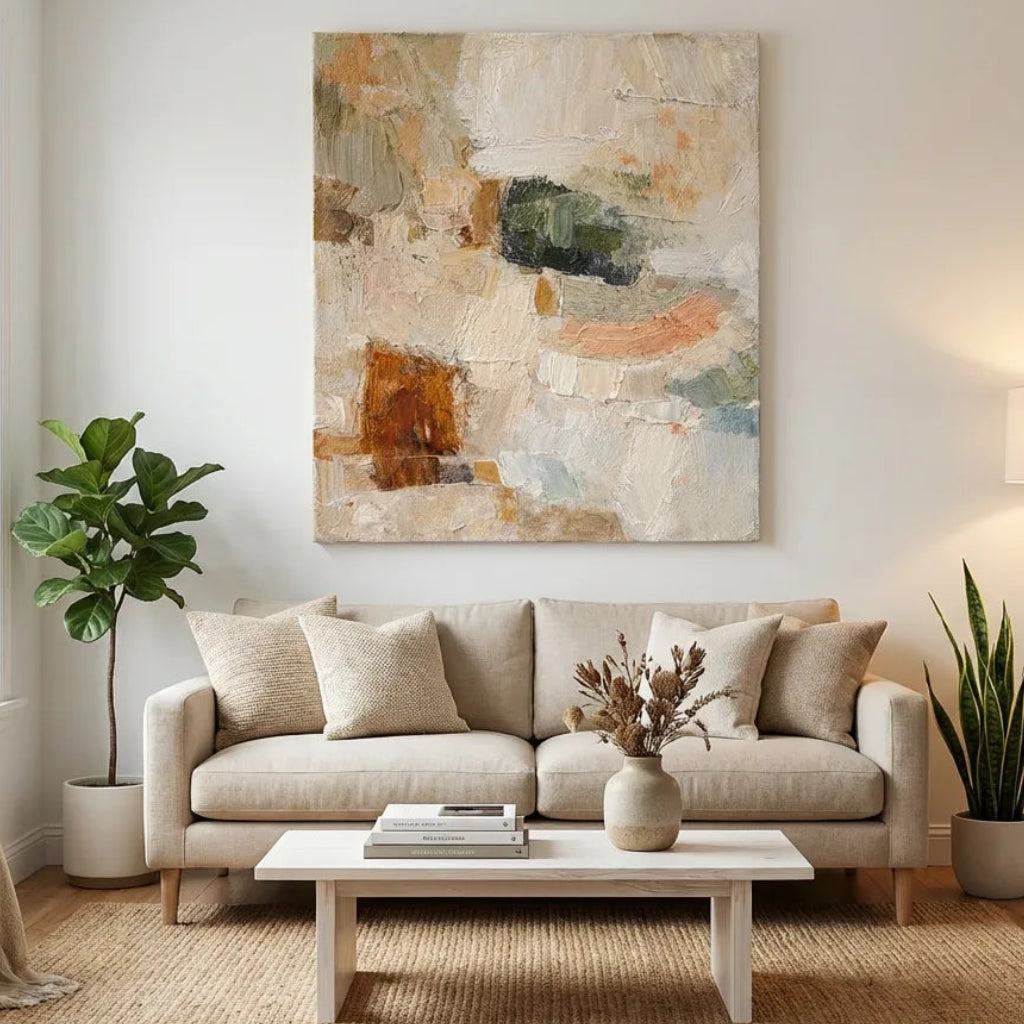 Earthy Neutral Abstract Painting AA#0265