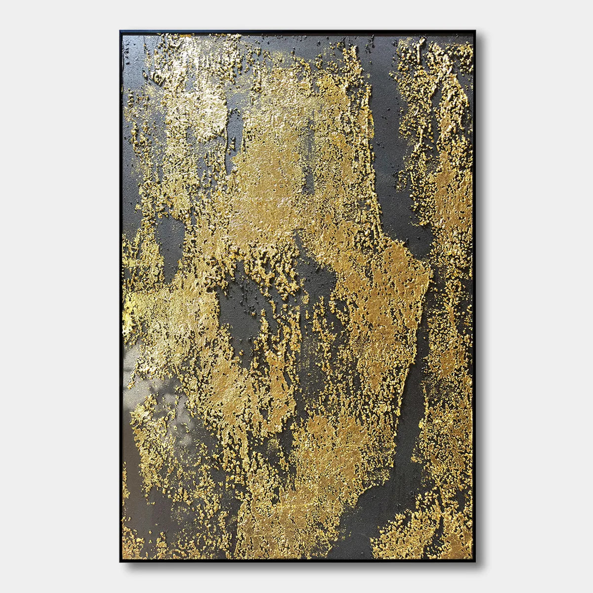 Gold Abstract Relief Print for Modern Luxury Living Room YY#1525