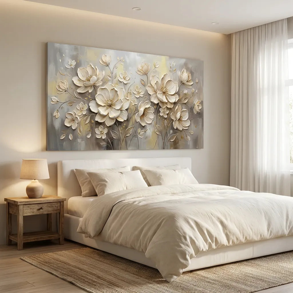 Gold Relief Floral Painting AA#0224