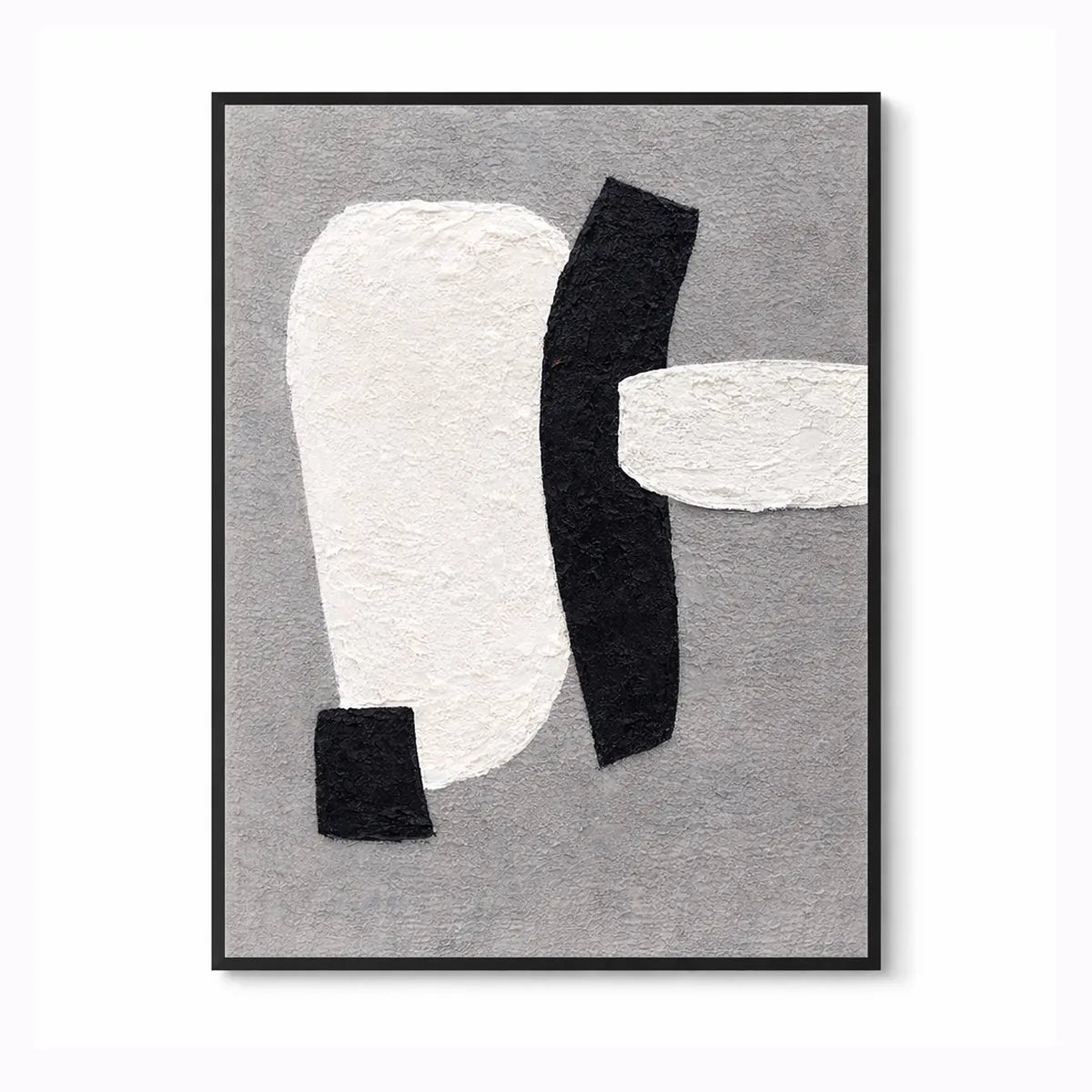 Gray & White Minimalist Abstract Painting AA#0284