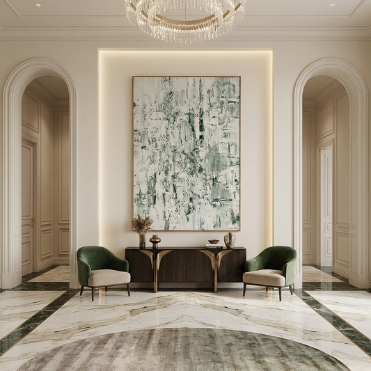 Green Botanical Texture Abstract Painting AP#0653