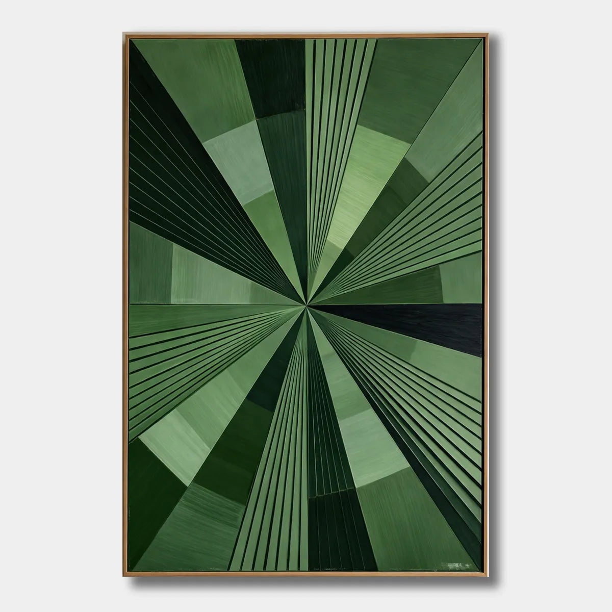 Green Geometric Abstract Painting AP#0650