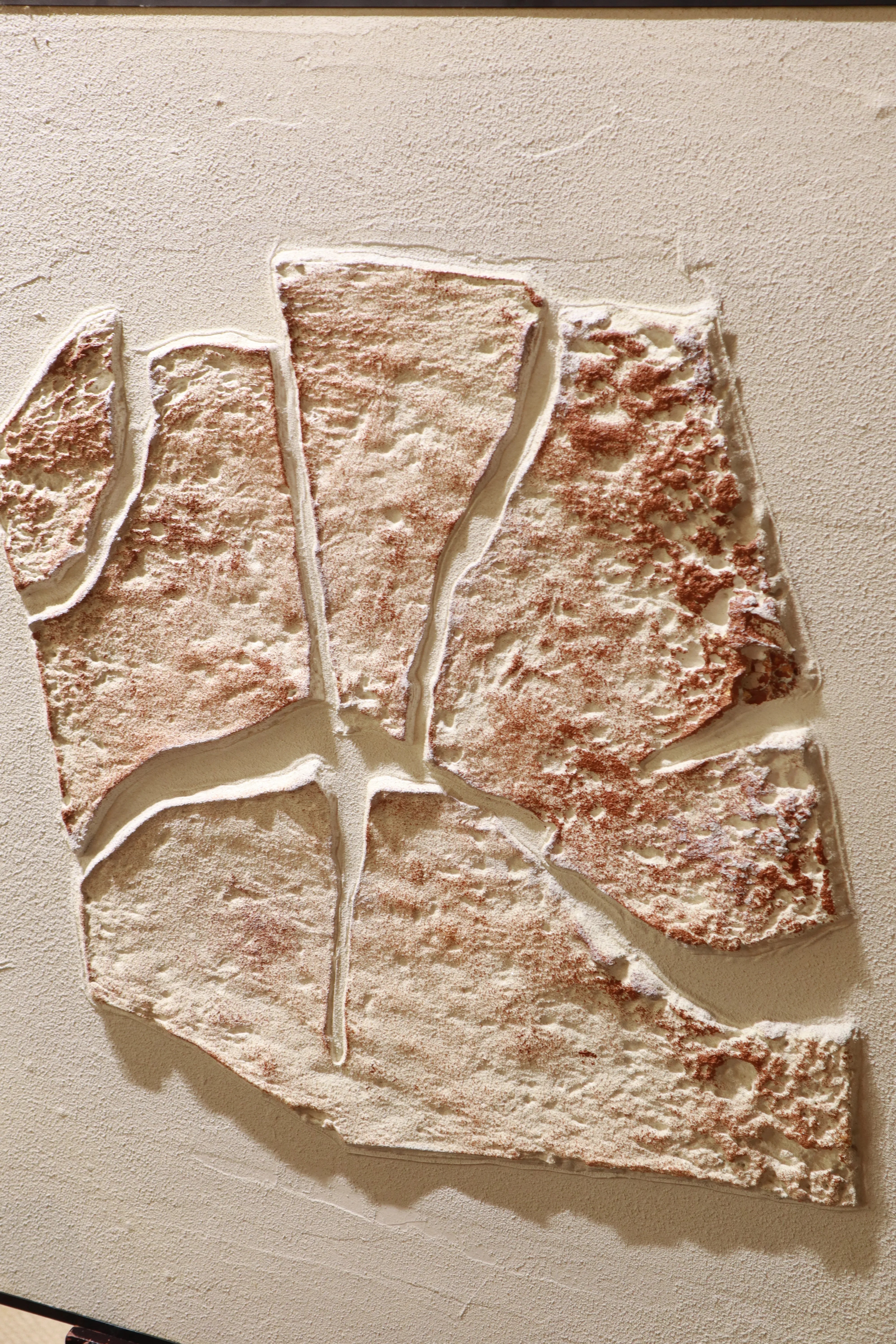 Pink Textured Relief Abstract Painting PM#3687