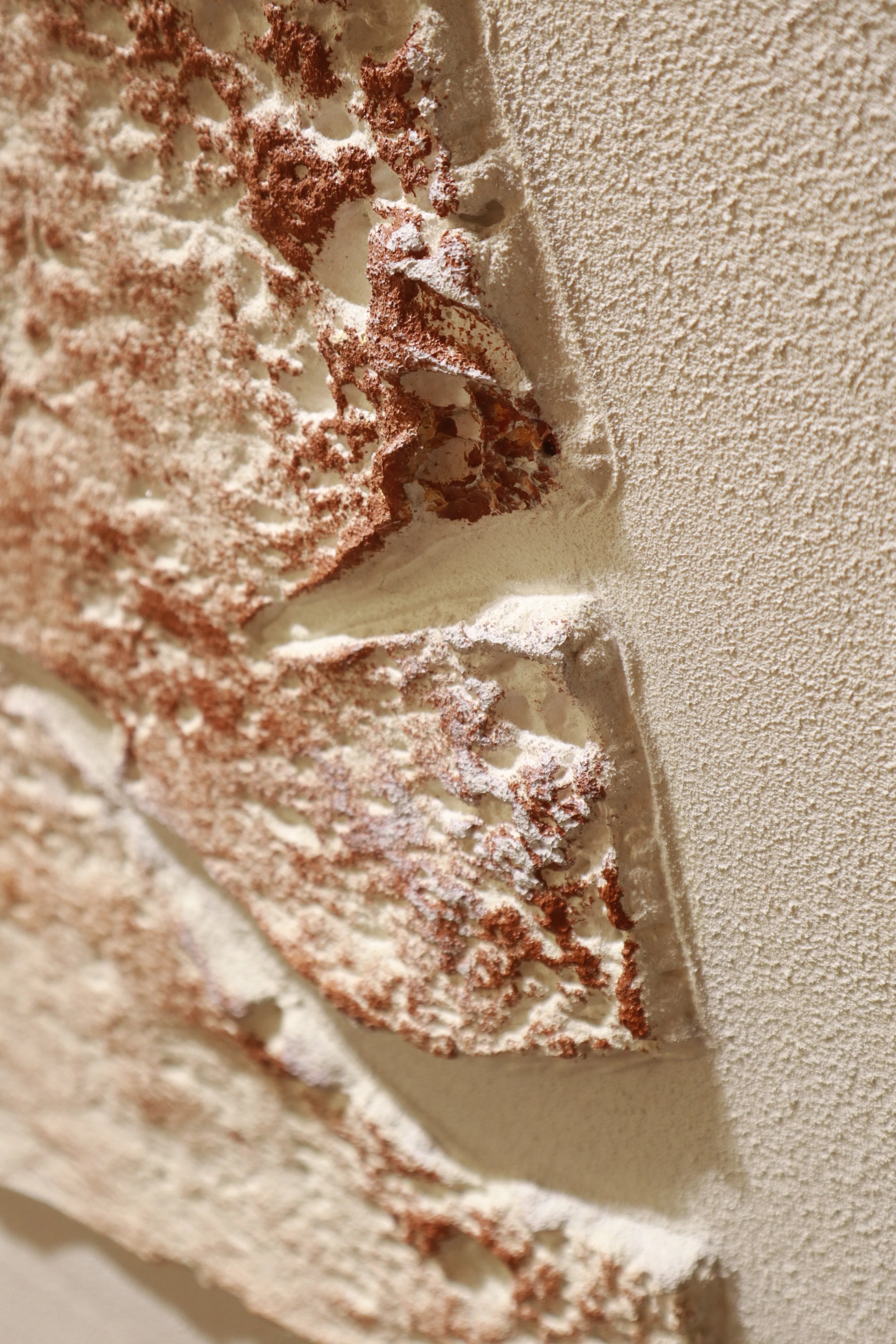 Pink Textured Relief Abstract Painting PM#3687