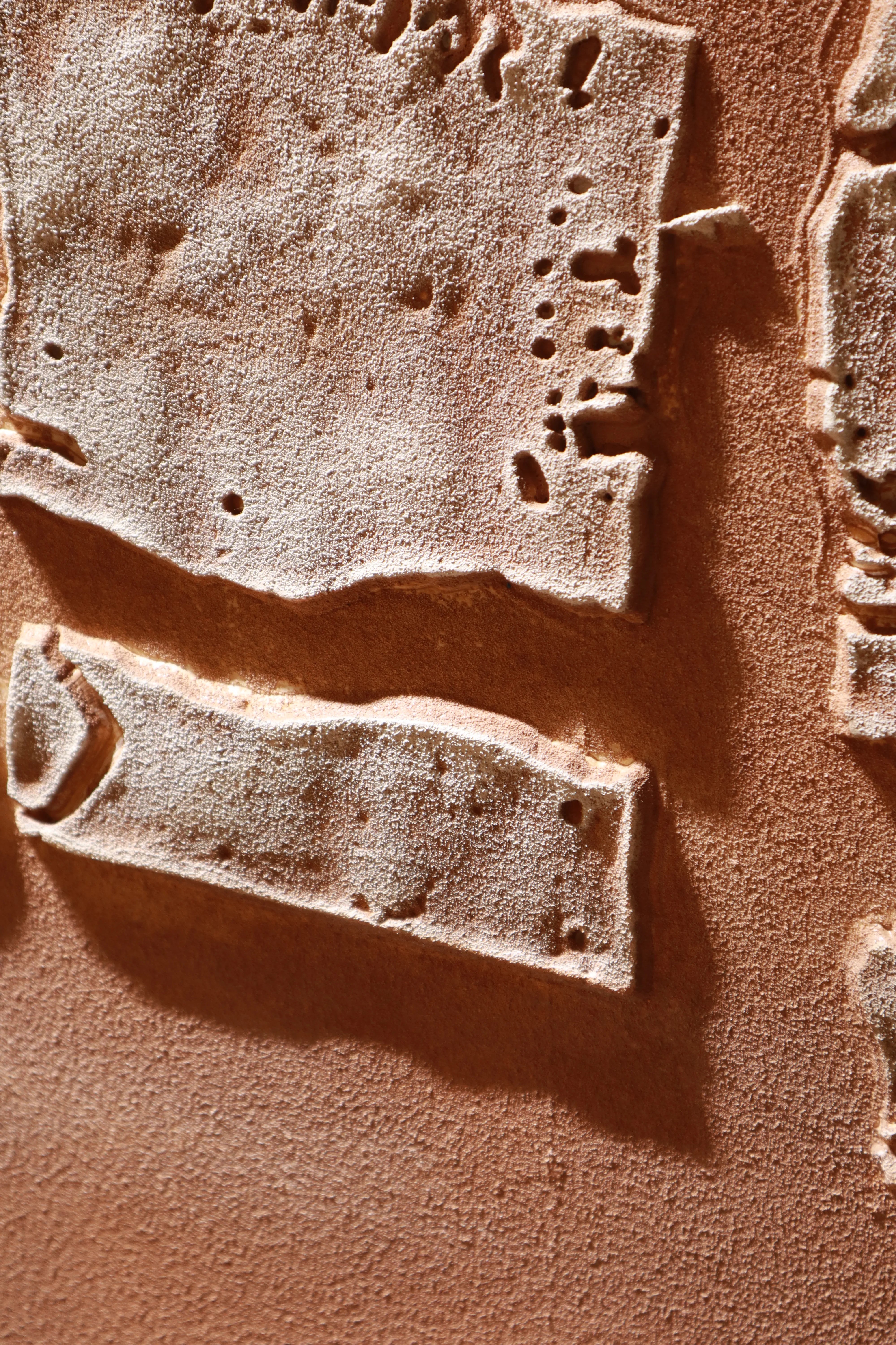 Ancient Tablet-Inspired 3D Textured Abstract Art PM#3605