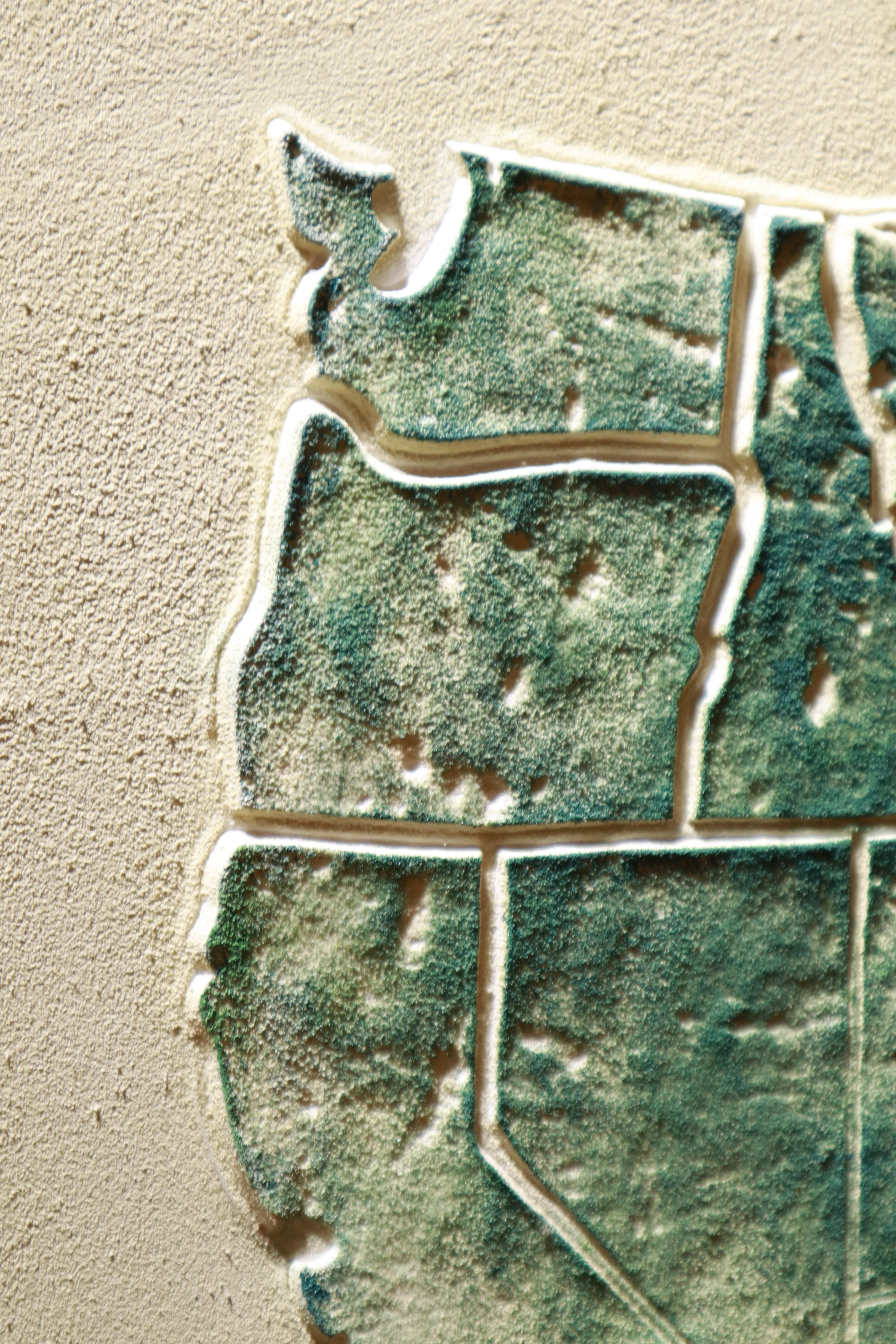USA Map Textured Relief Art PM#3634