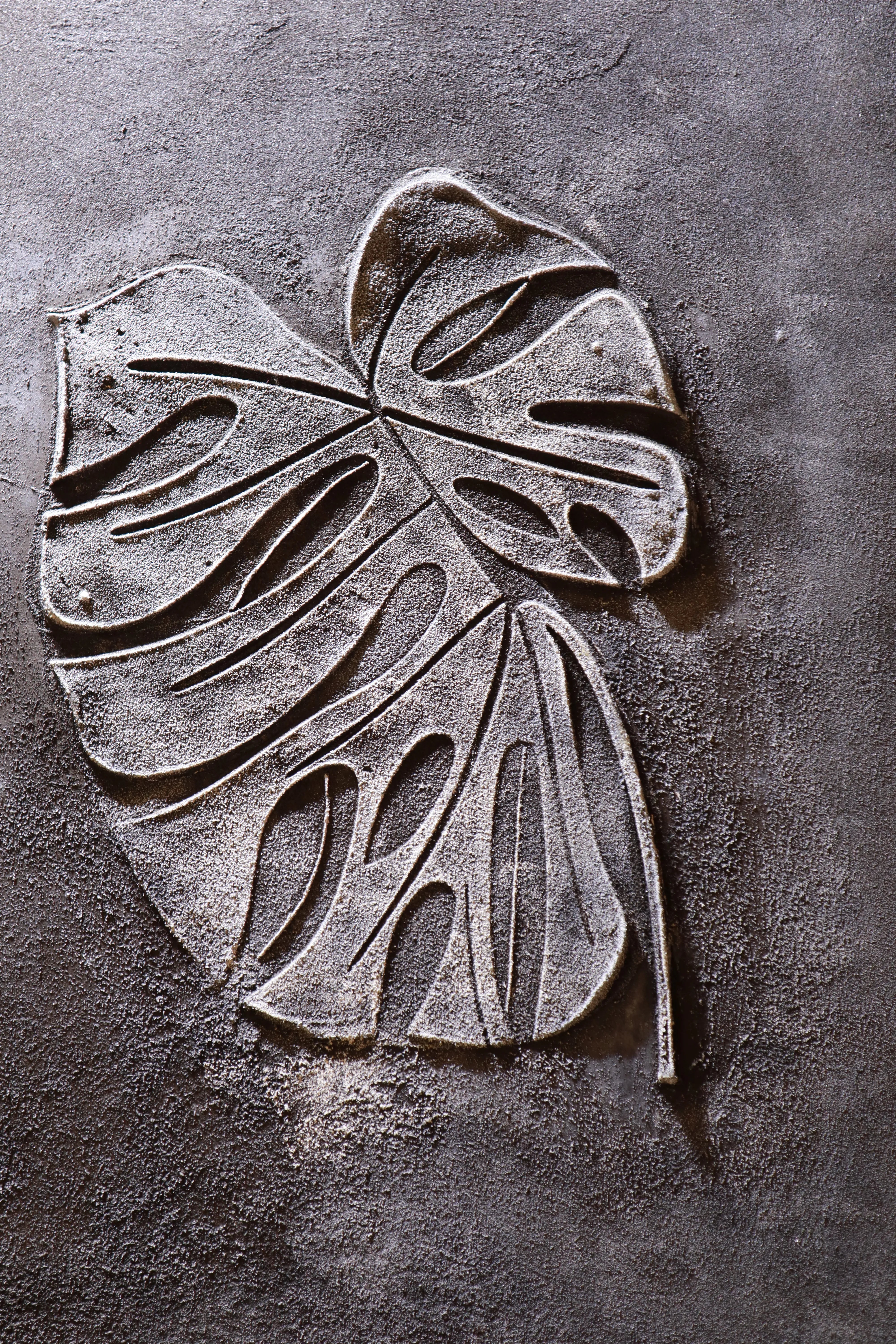 Charcoal Botanical Relief Canvas PM#3644
