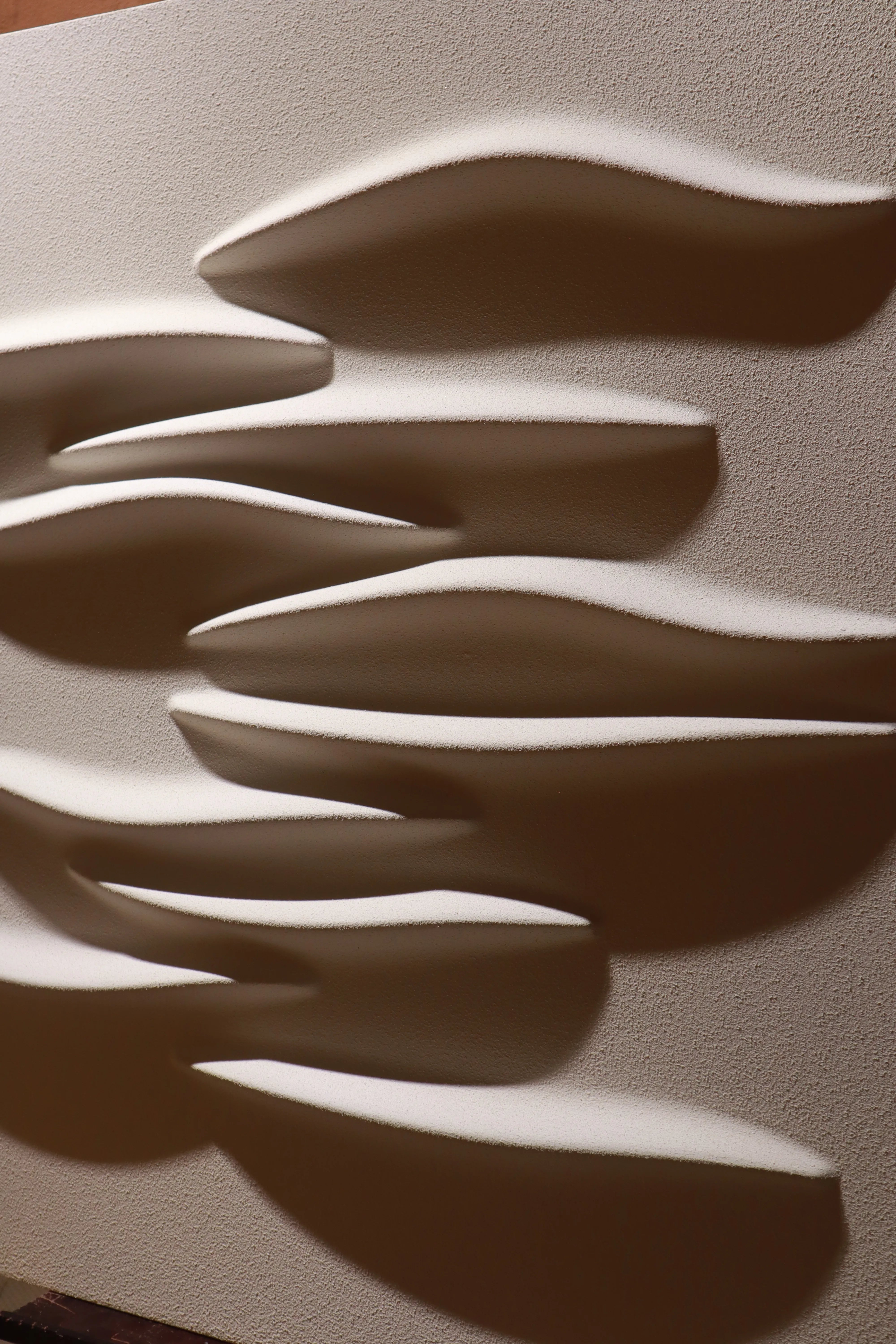 White Wave Relief Textured Painting PM#3100