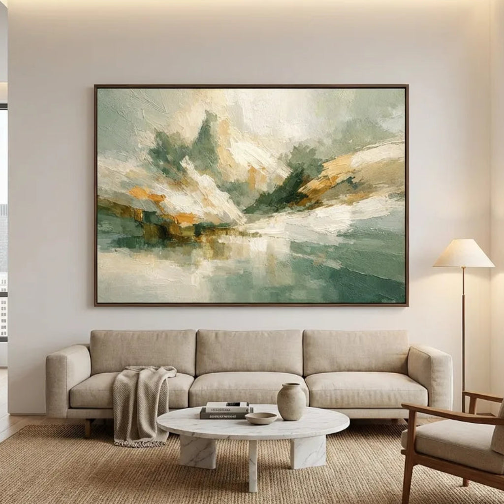 Lake Reflection Landscape Painting AP#0643