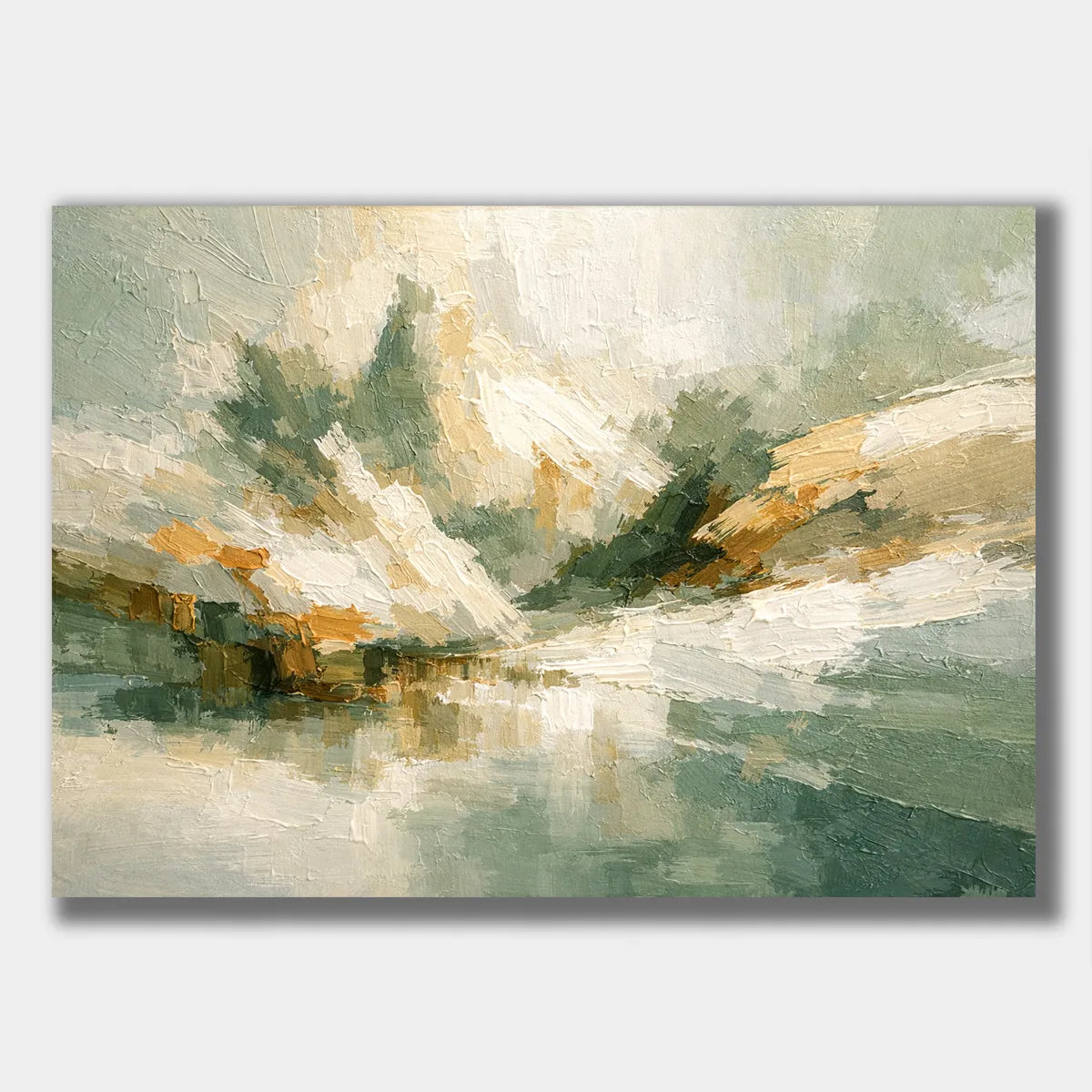 Lake Reflection Landscape Painting AP#0643
