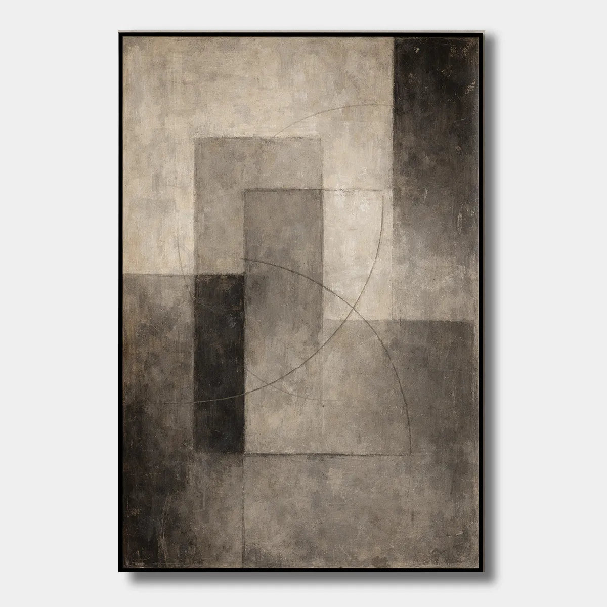Layered Forms-Neutral Abstract Painting AP#0615