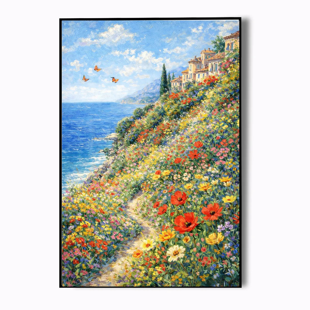 Mediterranean Coastal Flower Painting AA#0206