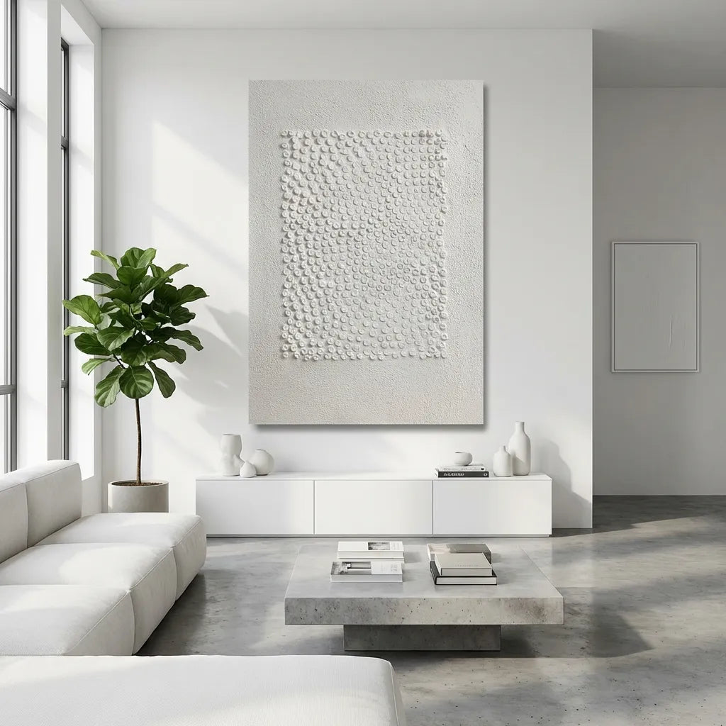 Minimalist Circle Relief Canvas PM#3647