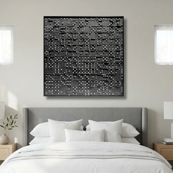Modern Industrial Domino Relief Print YY#1524