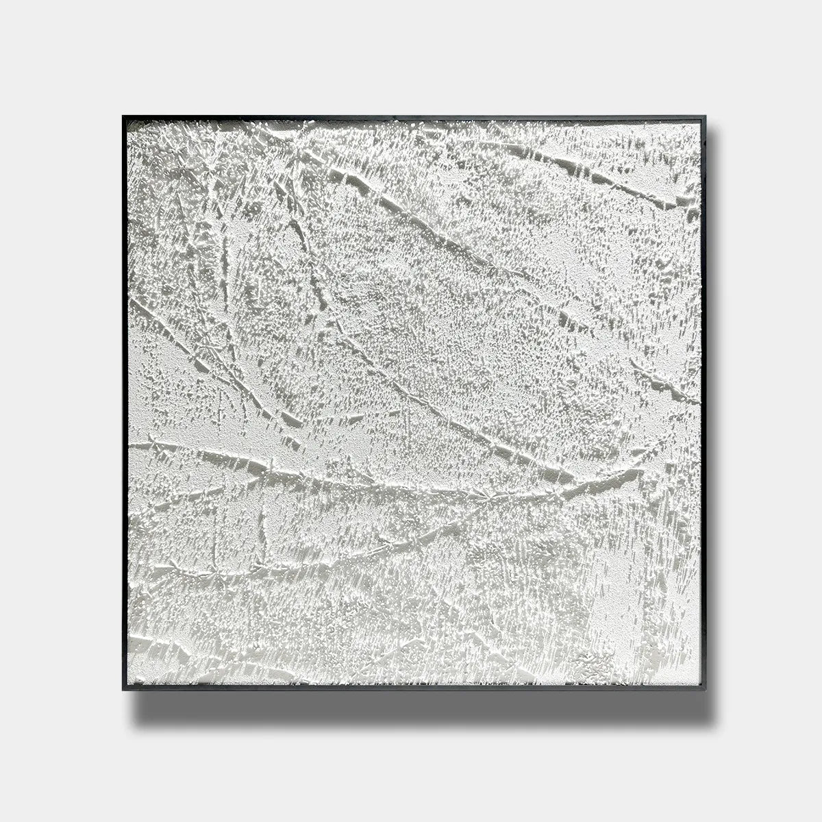 Modern Luxury White Marble Relief Print YY#1533