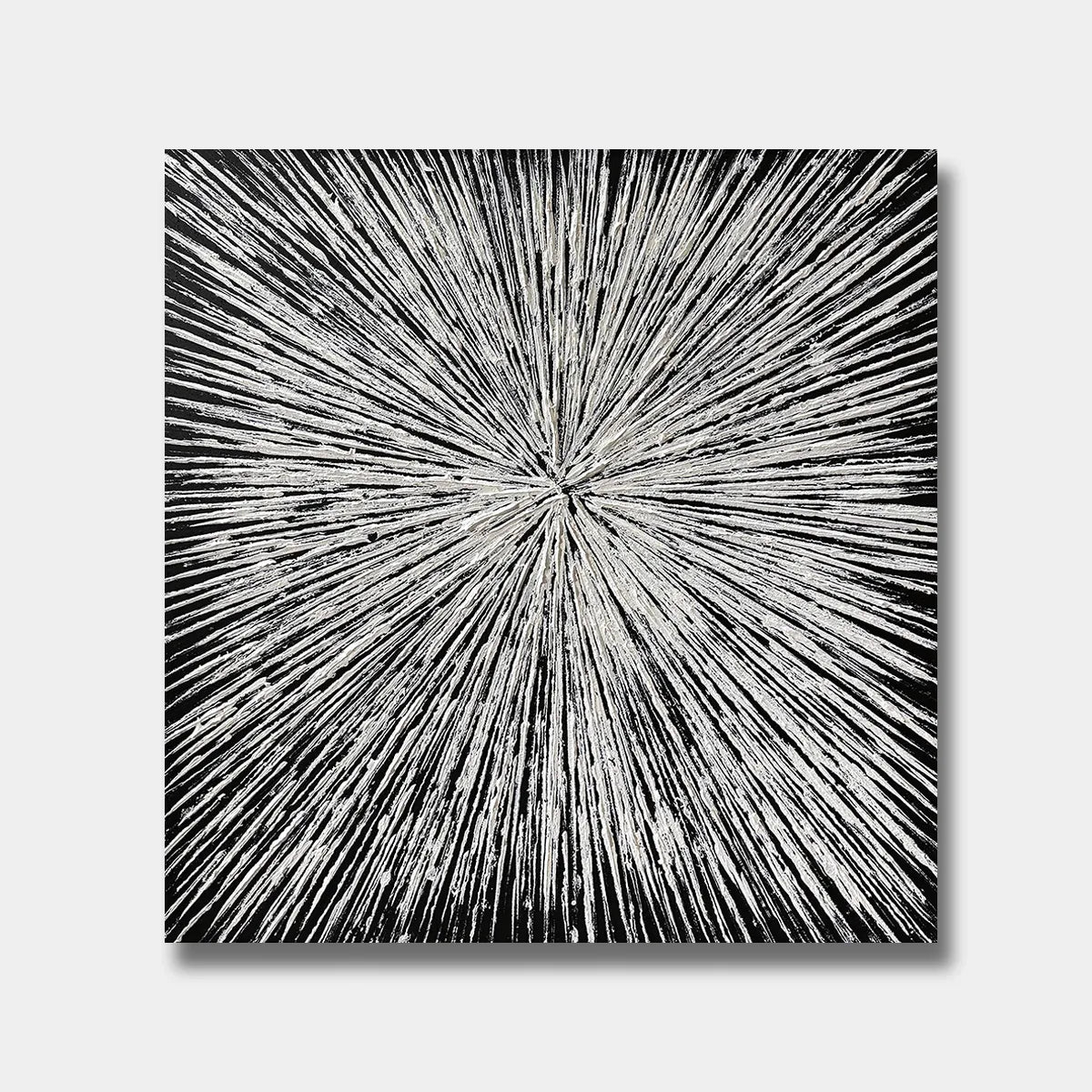 Monochrome Radiant Abstract Painting PM#3118