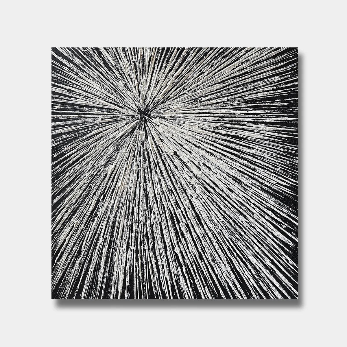 Monochrome Radiant Abstract Painting PM#3119