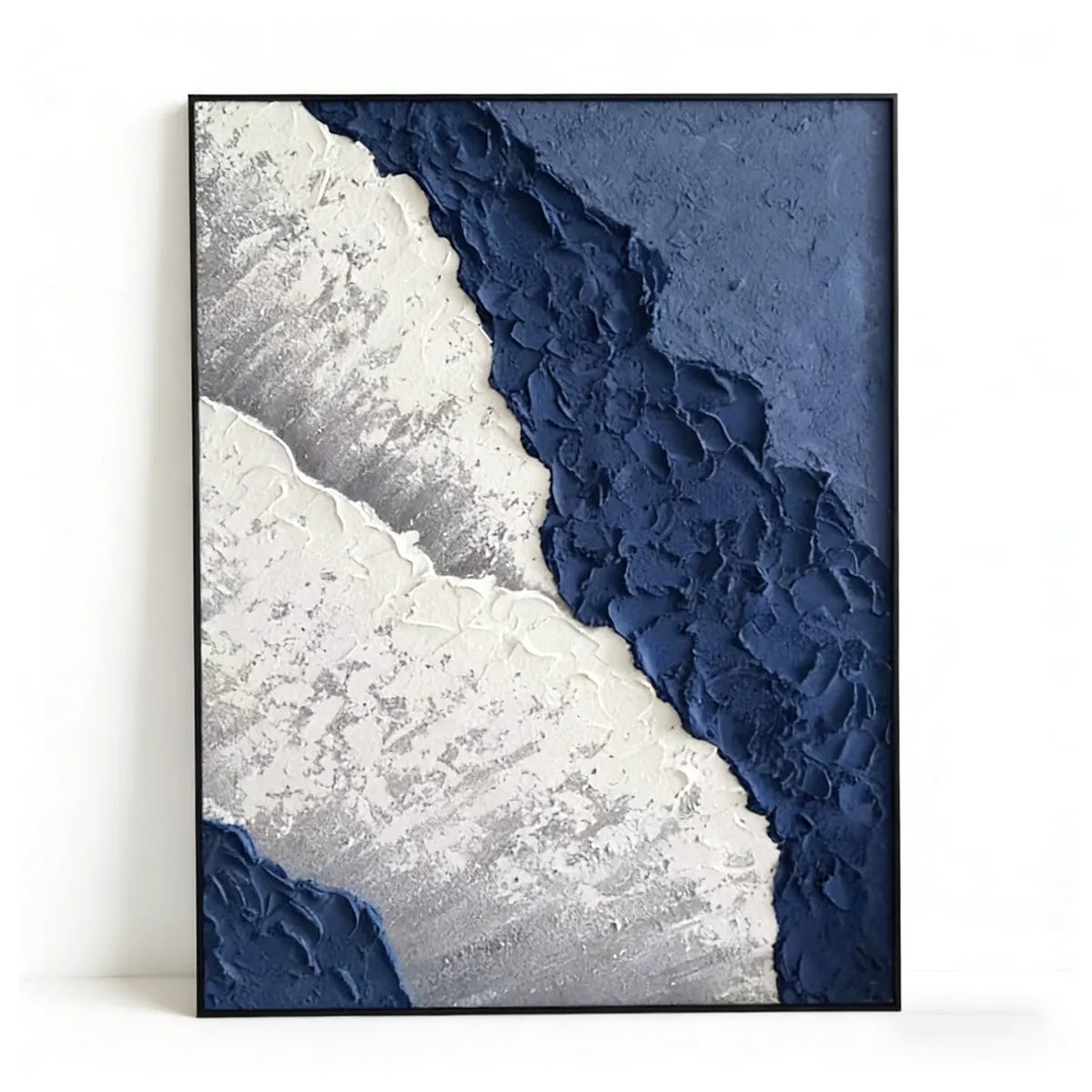 Navy Blue Abstract Painting AA#0257