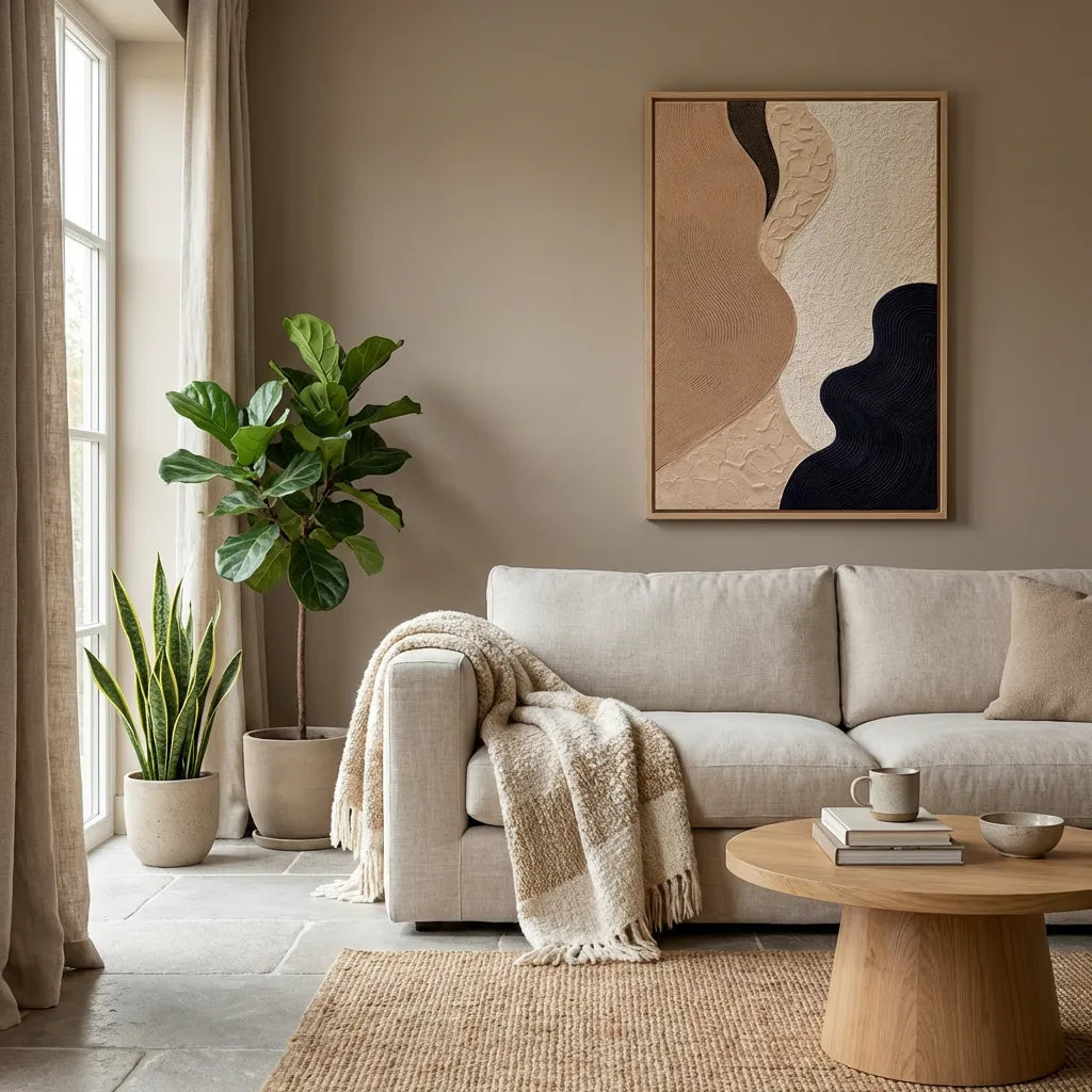 Neutral Wave Abstract Painting AA#0272