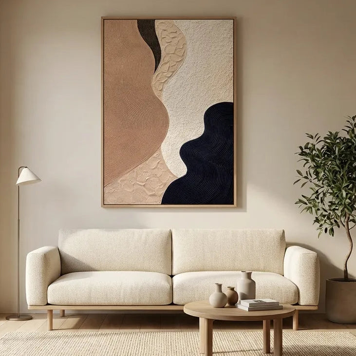 Neutral Wave Abstract Painting AA#0272