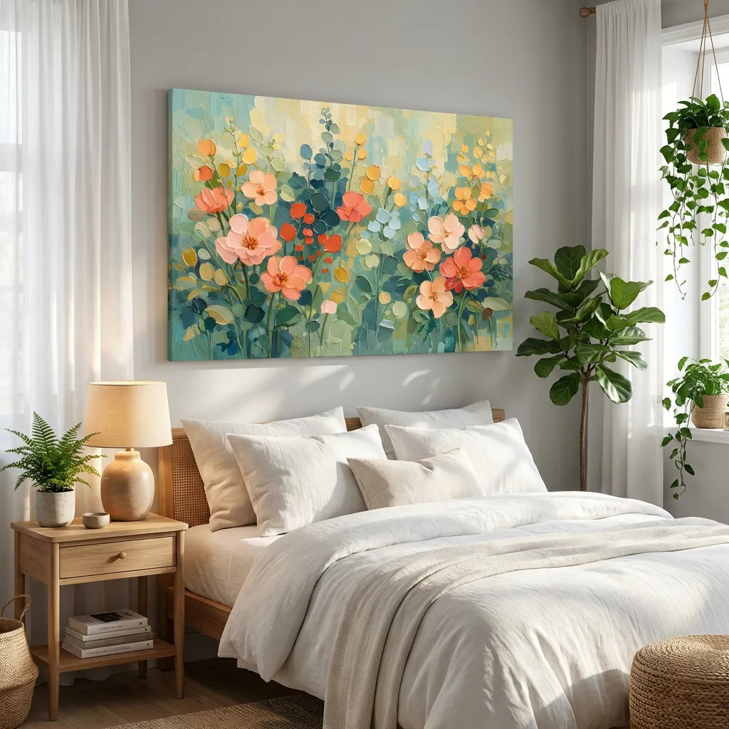 Pastel Floral Textured Painting AA#0216