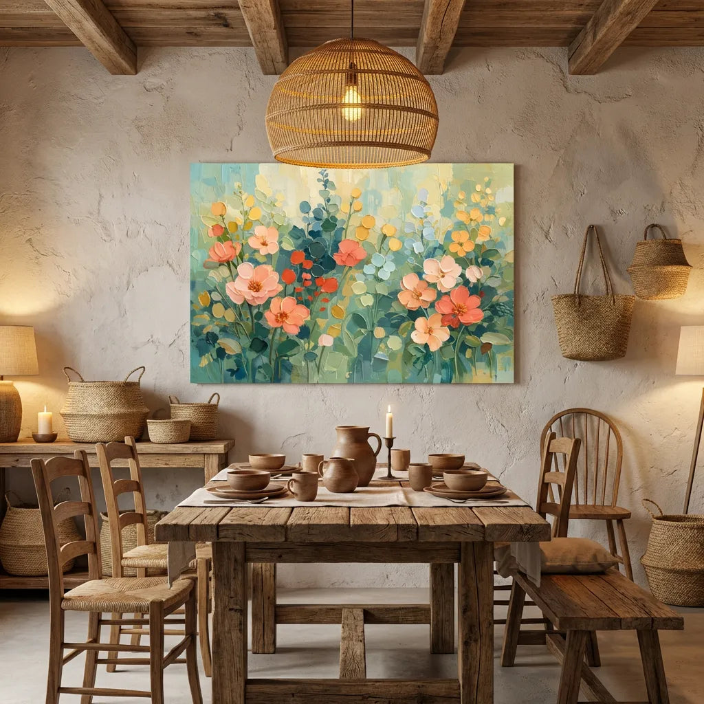 Pastel Floral Textured Painting AA#0216