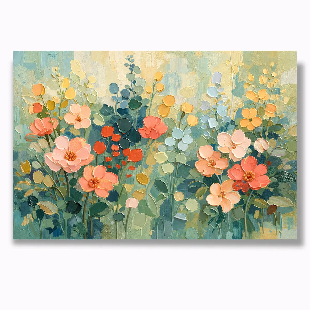 Pastel Floral Textured Painting AA#0216