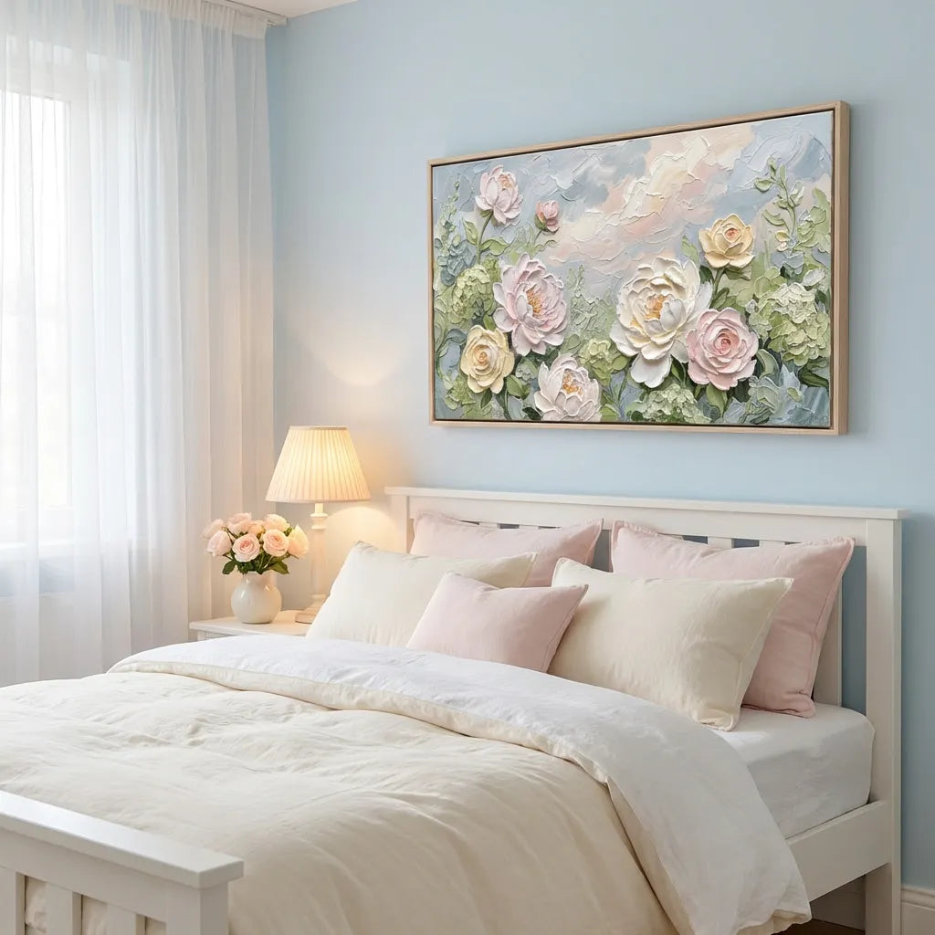 Pastel Rose Garden Painting AA#0243
