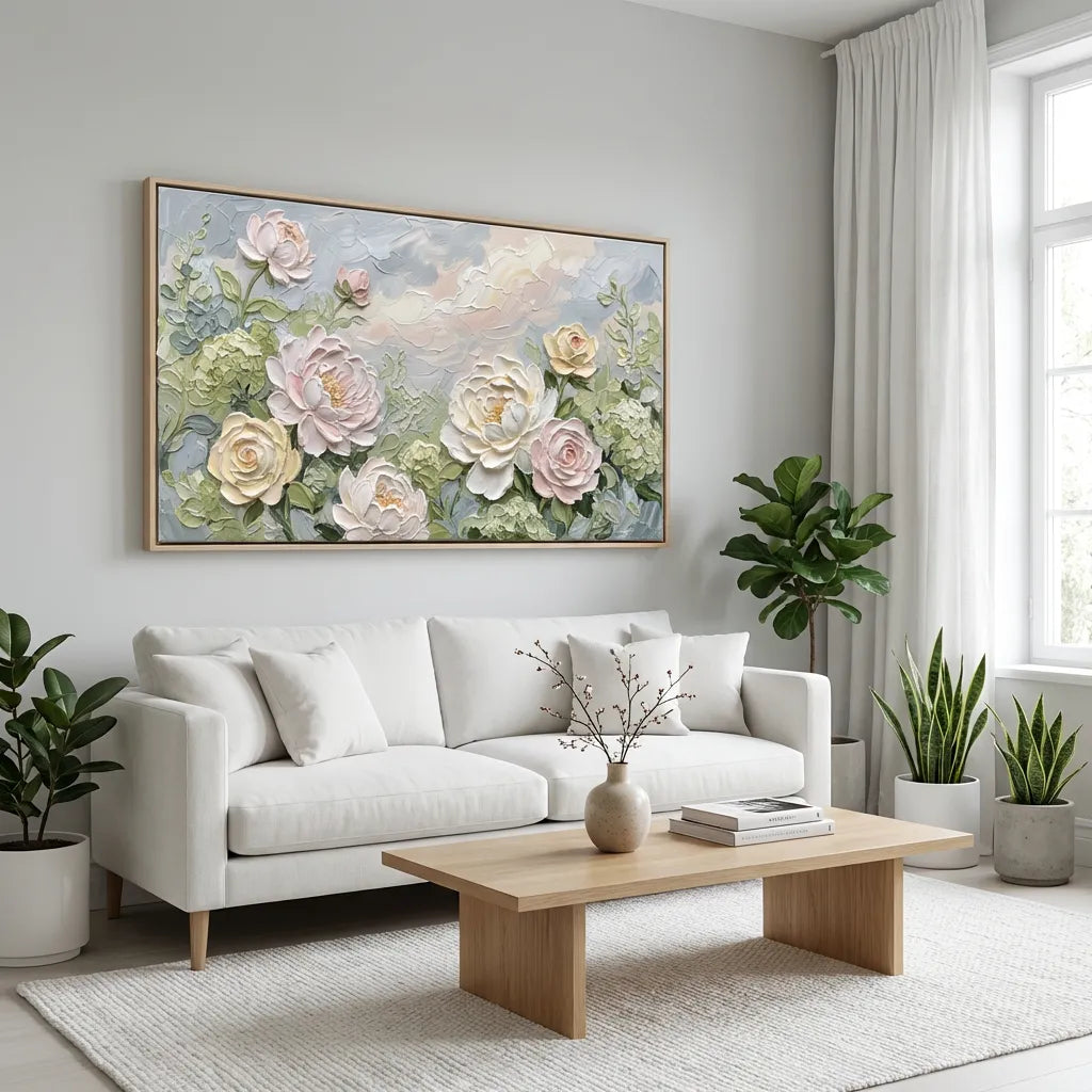 Pastel Rose Garden Painting AA#0243