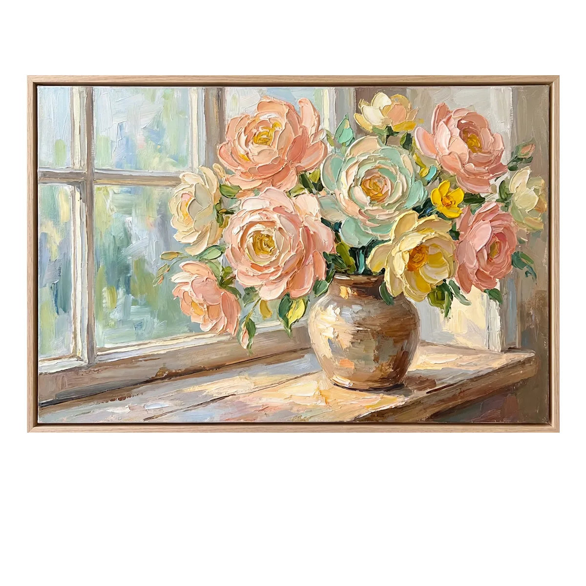 Pastel Rose Window Painting AA#0241
