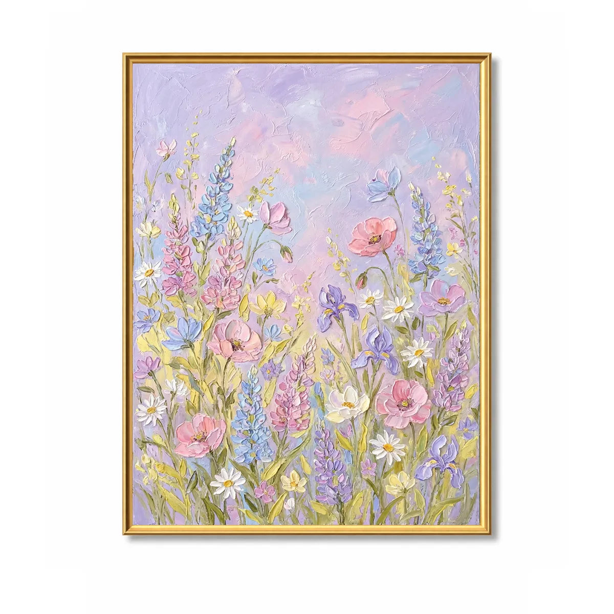 Pastel Wildflower Garden Painting AA#0251