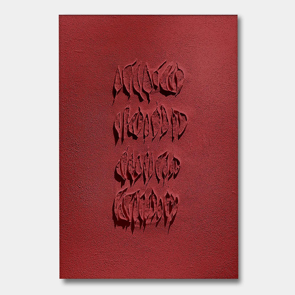 Red Sculpted Abstract Canvas PM#3674