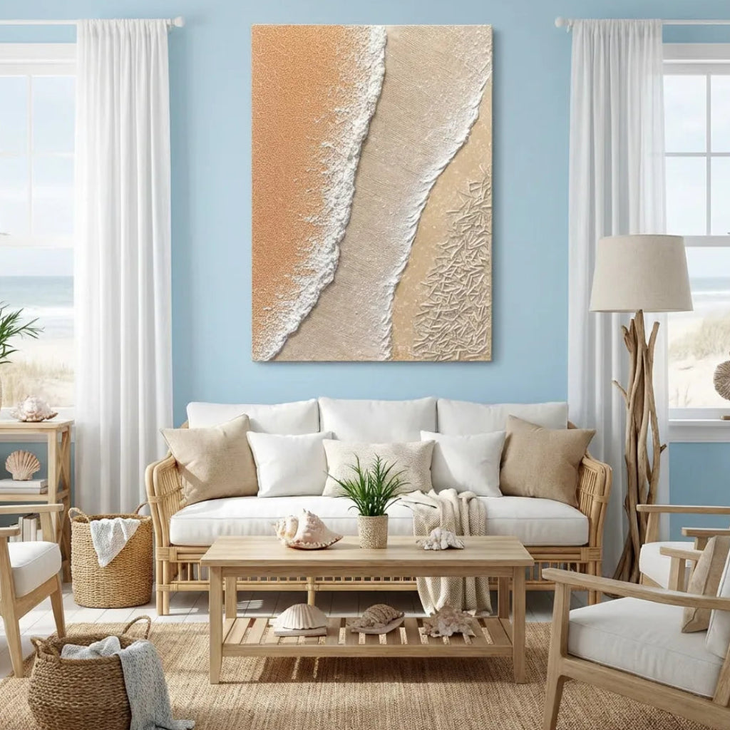 Sand-Tone Textured Abstract Painting AA#0276