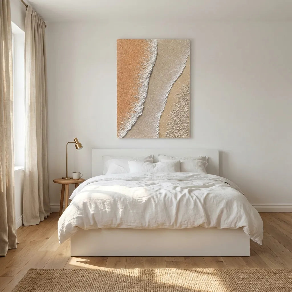 Sand-Tone Textured Abstract Painting AA#0276