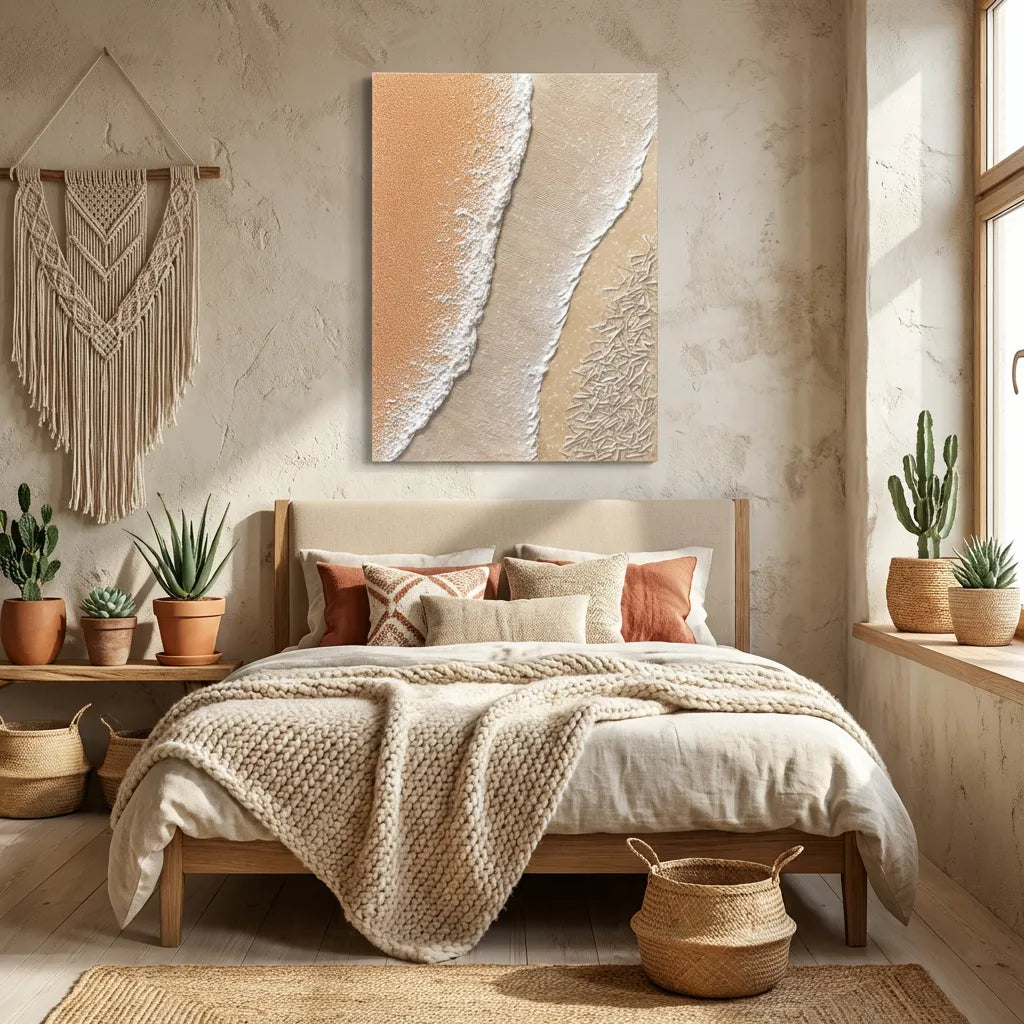 Sand-Tone Textured Abstract Painting AA#0276