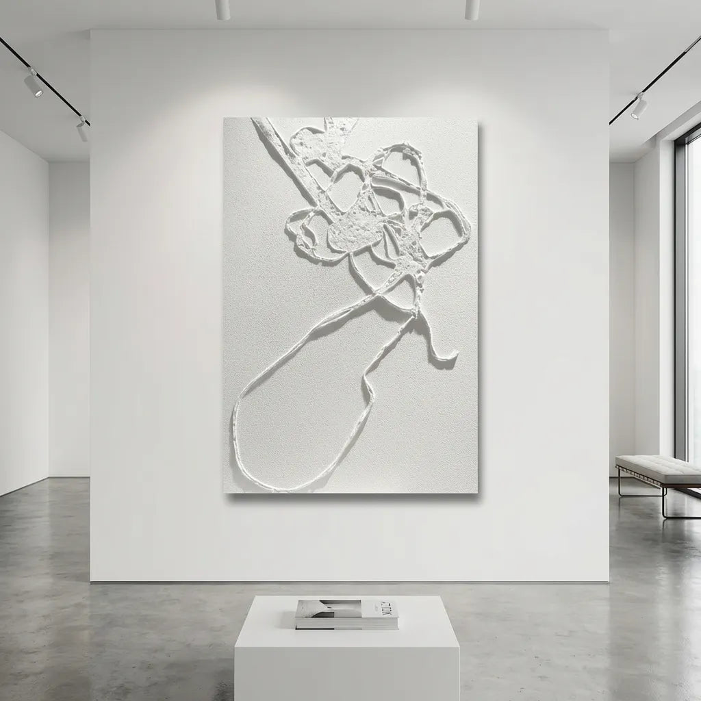 Sculpted Botanical Relief Canvas PM#3679