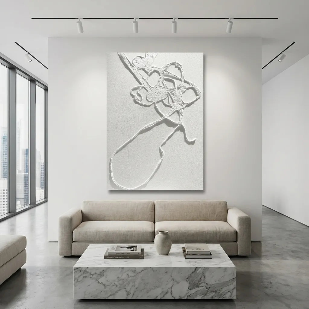 Sculpted Botanical Relief Canvas PM#3679