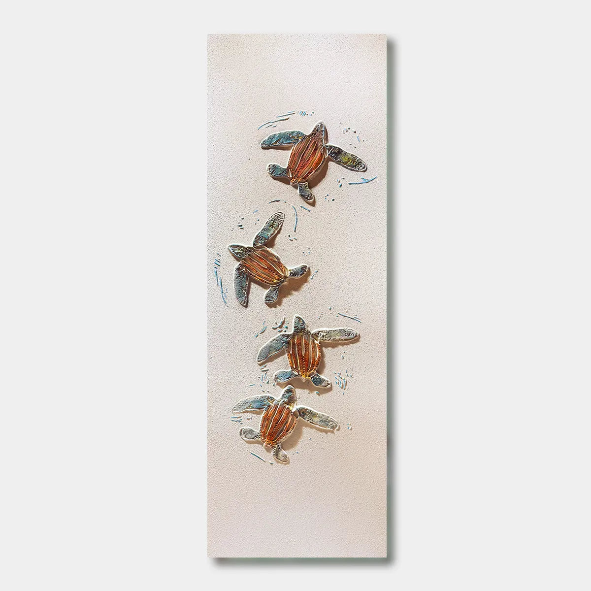 Seascape Baby Turtles Textured Abstract Art PM#3619