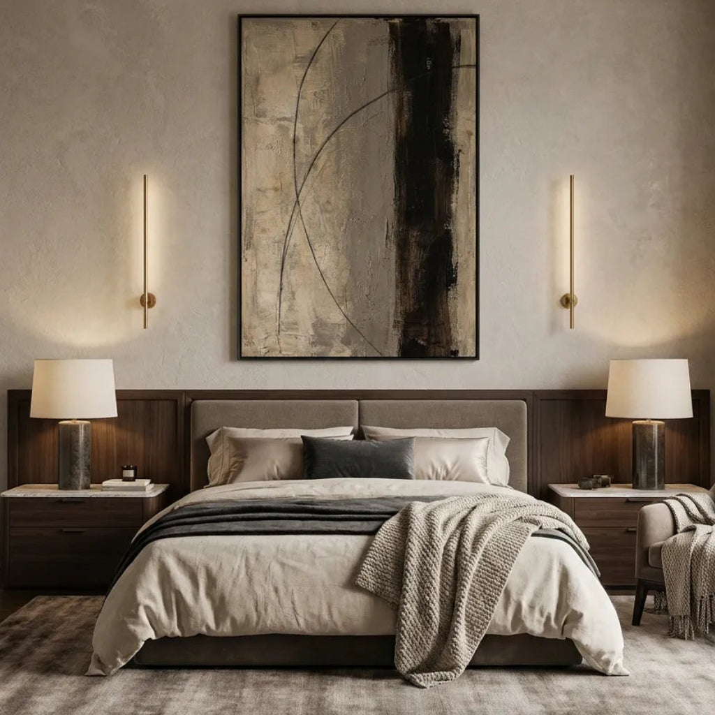 Silent Arc-Neutral Abstract Painting AP#0611