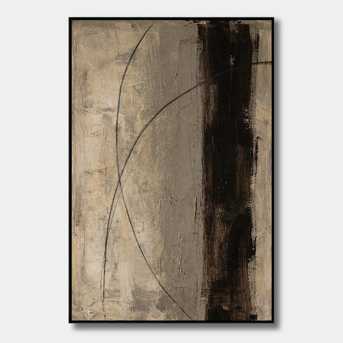 Silent Arc-Neutral Abstract Painting AP#0611