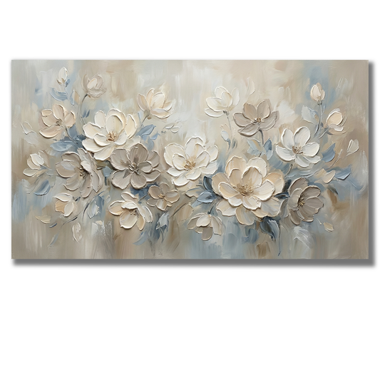 Soft Blue Floral Painting AA#0231