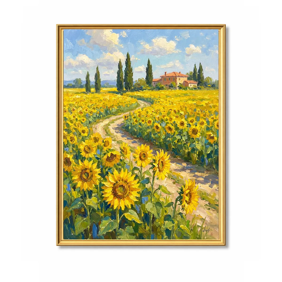 Sunflower Field Landscape Painting AA#0247