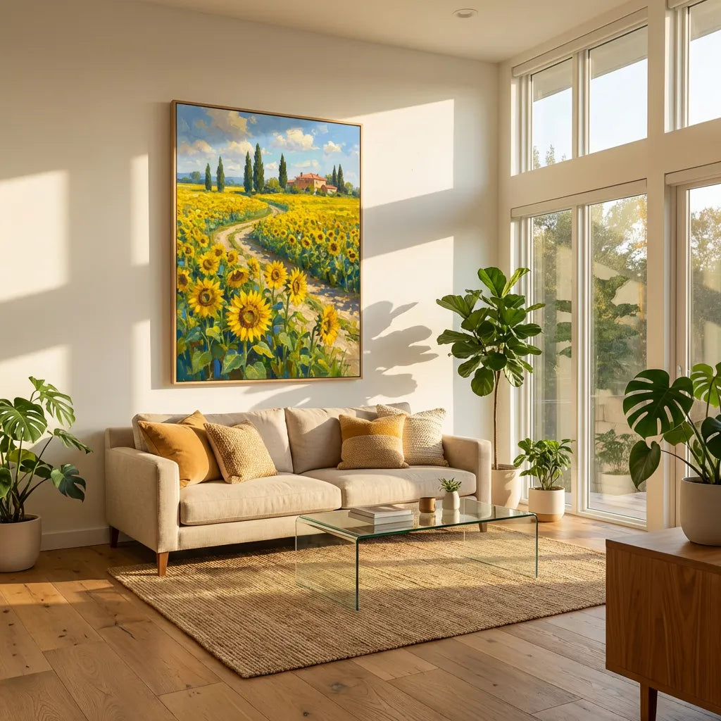 Sunflower Field Landscape Painting AA#0247