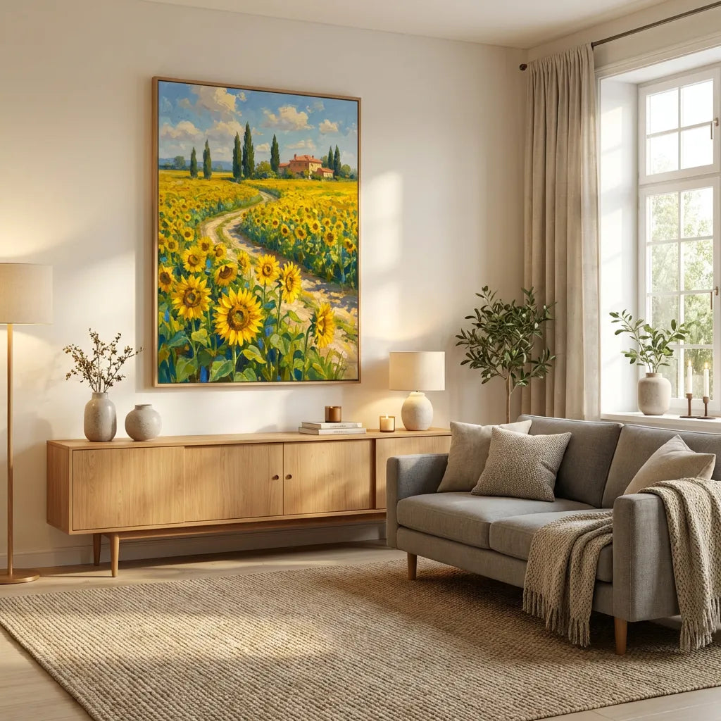 Sunflower Field Landscape Painting AA#0247