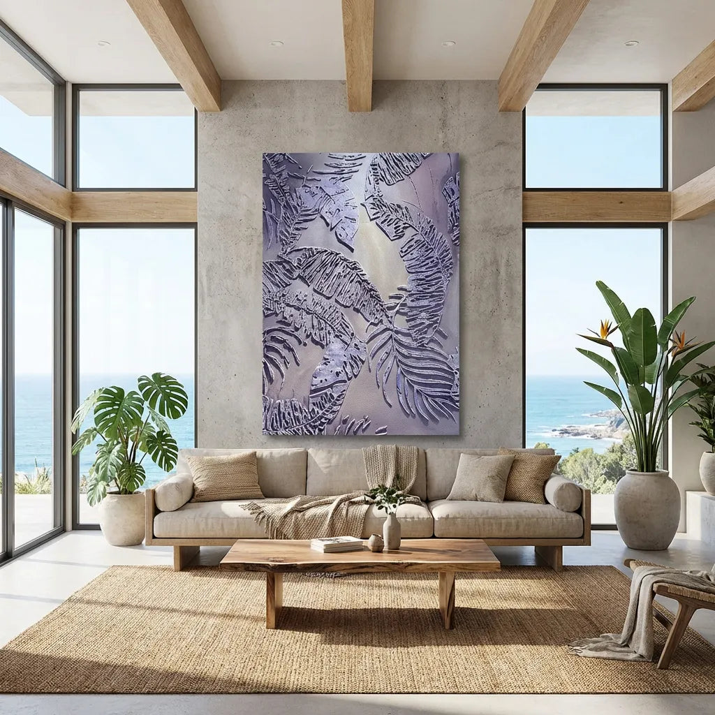 Textured Botanical Relief Canvas PM#3676