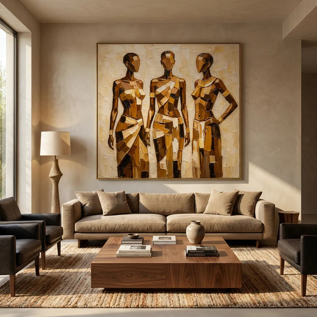 Three Women Figurative Painting AP#0609